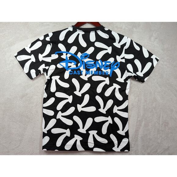 Disney Oswald The Lucky Rabbit Shirt Mens SMALL Black White Cast Member All Over - Picture 7 of 8
